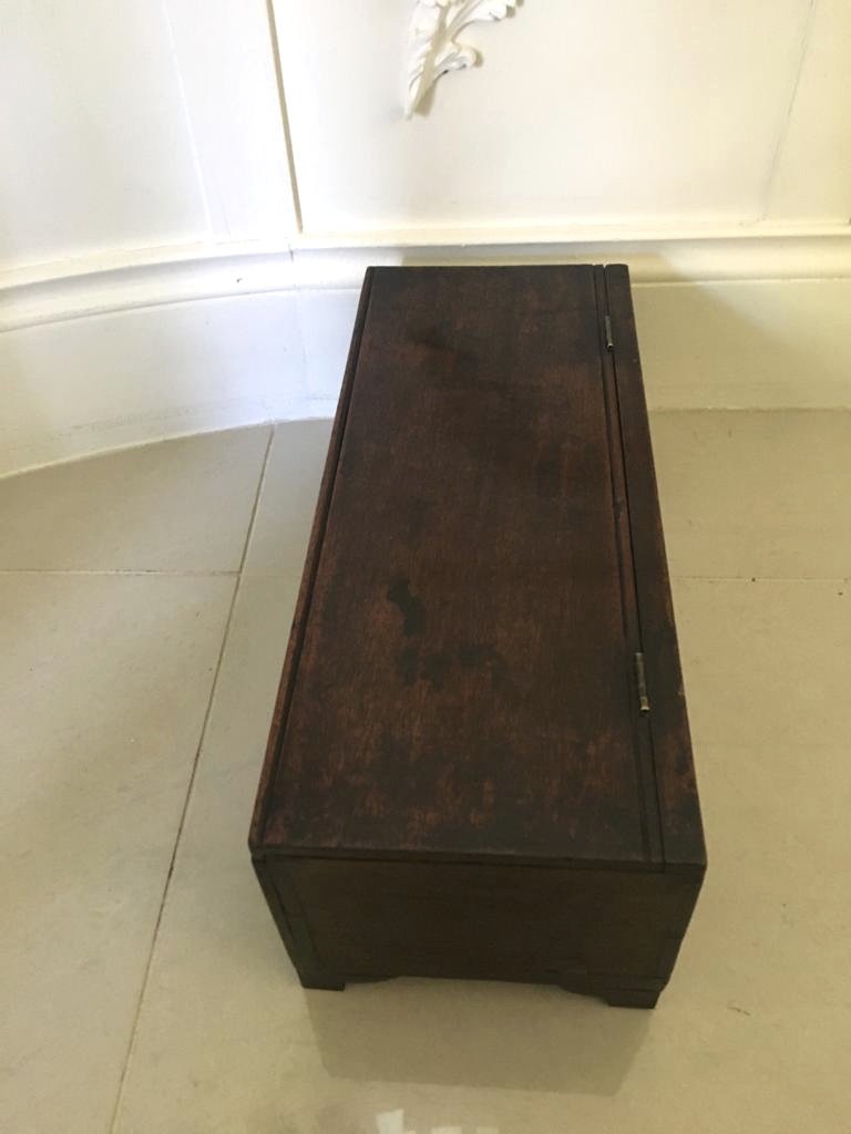 George III Antique Mahogany Tea Caddy - Image 4